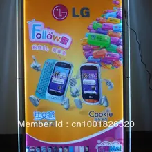 2" x 40" акриловая бескаркасная светодиодная подсветка световые коробки, Настенные светодиодные рамки для билборда