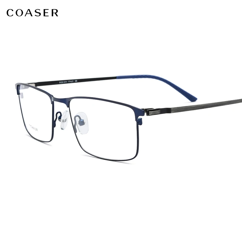 

Super Lighter Titanium Alloy Glasses Frame Men Wide Square Eyeglasses Suit Reading Optical Prescription Eyewear Lens Spectacle