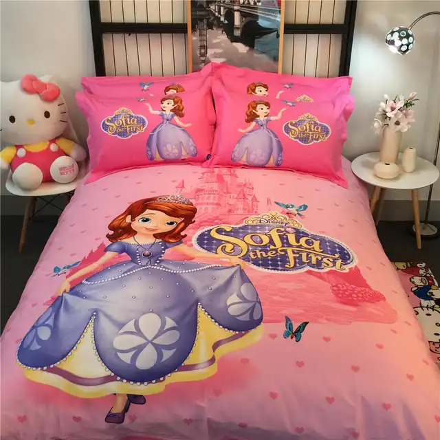 Pink Disney Sofia The First 3D Printed Bedding Bedspreads Bed Sets Single Twin Full Queen King Size Baby Girl S Kids Children S
