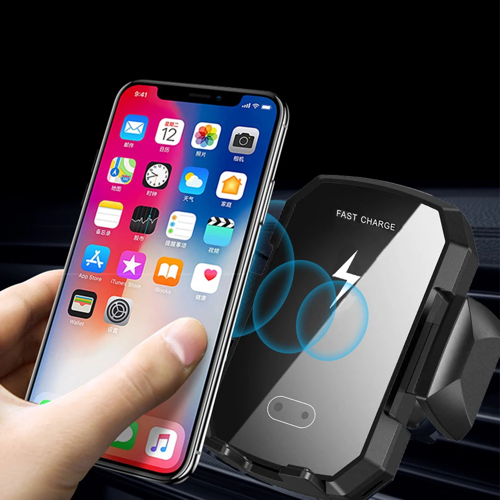 Автомобильное беспроводное зарядное устройство NTONPOWER Qi для iPhone 8/X/Xs быстрая