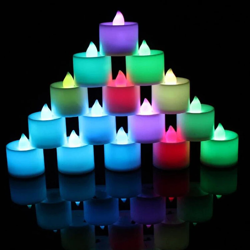 Mini LED Cylindrical Candle Night Light for Valentine Day Romantic