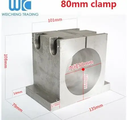 1 шт. шпиндель мотор кронштейны двигатель шпинделя гравировального Станка Держатель 80 мм с 3 винтами