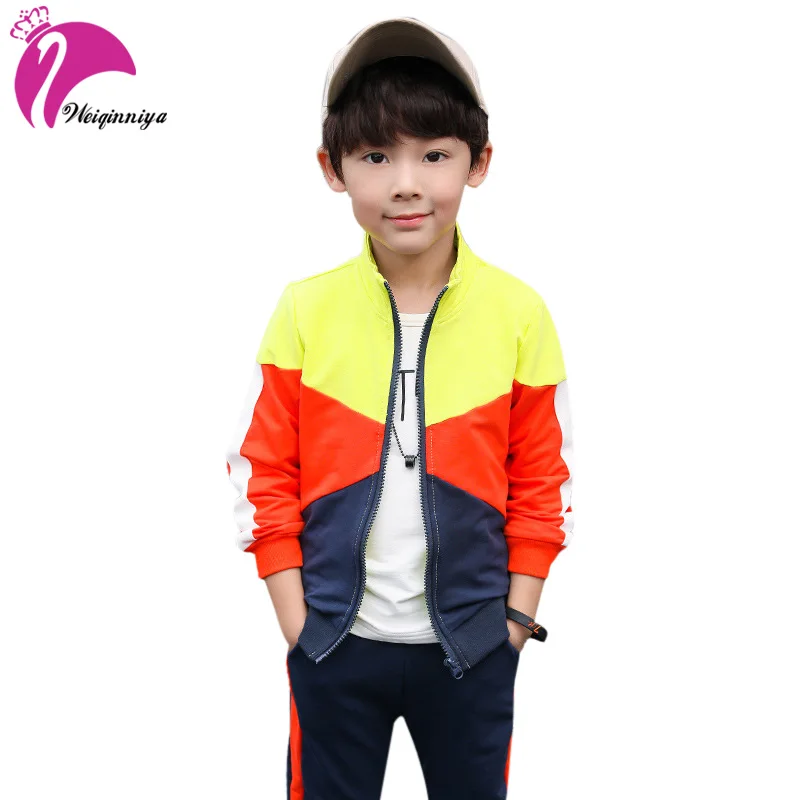 

weiqinniya Boys Set Kids Sports Tracksuit For Boy Fashion Children Cotton Suit For Boy 2018 Kids Sprint Autumn Clothing Set Boys