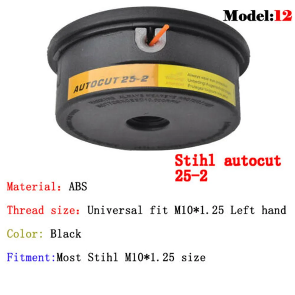 

Black Trimmer Feed Head For Brushcutter STIHL Trimmer Black T2Q6 Auto Cut 25-2 Nylon Line Bump Feed Head