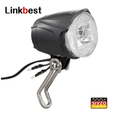 Linkbest farol de led para bicicleta, luz stvzo aprovada, cree led 40 lux, à prova d'água IPX-5, 6v-48v para hub dínamo e ebike