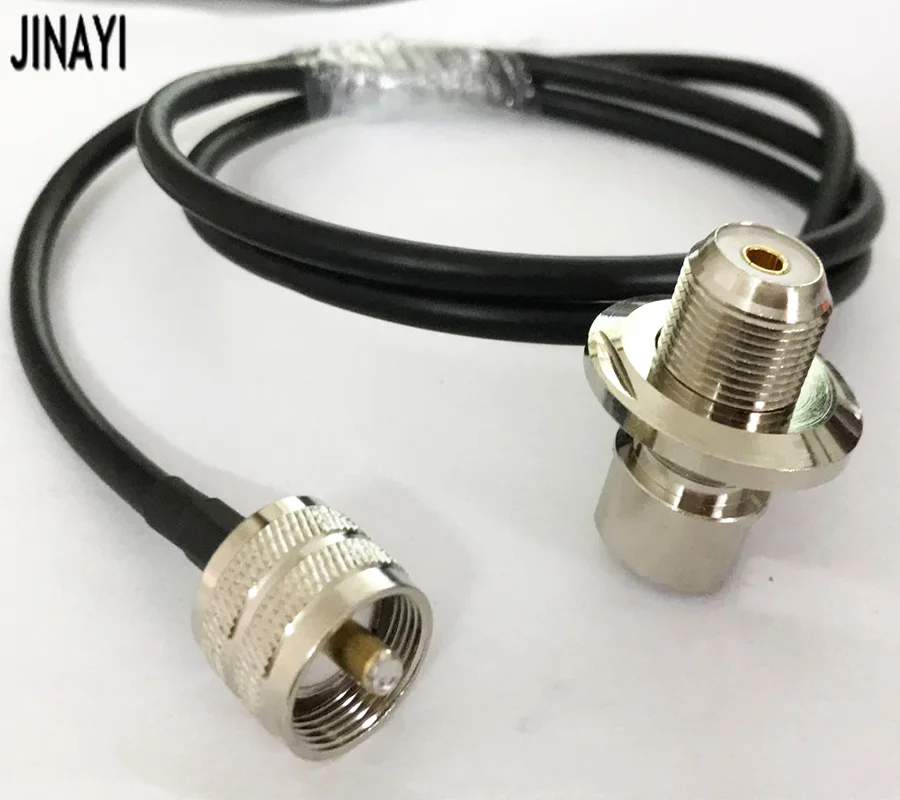 Разъем SO239 UHF Female к PL259 Male для автомобильной мобильной радиоантенны RG58