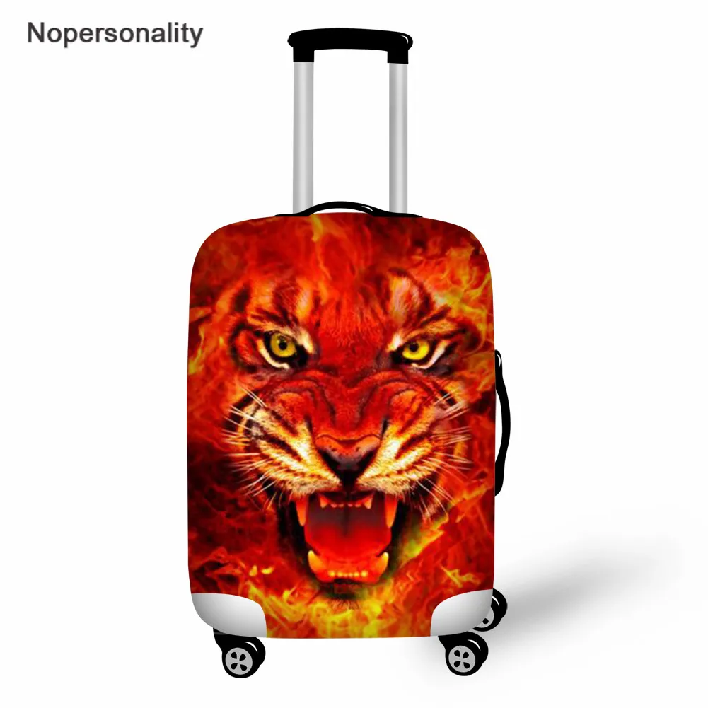 Чехол на колесиках с красной головой тигра, Защитные чехлы для путешествий, Эластичный Защитный чехол для чемодана 1"-30" дюймов, пылезащитный чехол - Цвет: Z2275