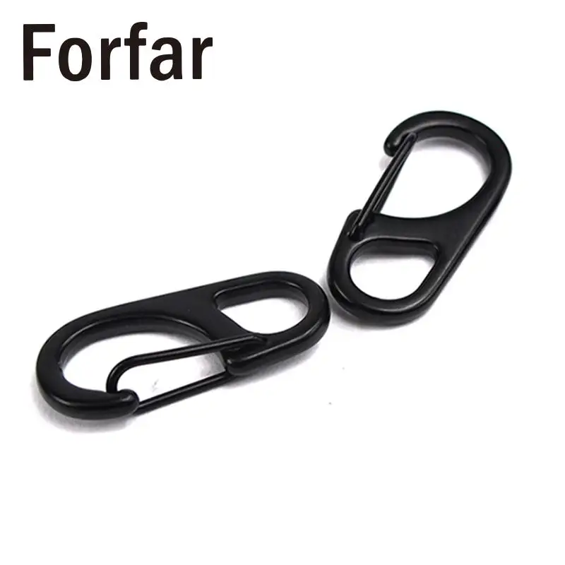 

D Shaped Carabiner Clip Key Ring Zinic Alloy Travel Camping Hiking Climbing Tool
