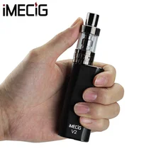 IMECIG V2 Black Electronic Cigarette Kit 50W Box Vape Mod Vaporizer Pen 3ml Liquid Atomizer 2100mAh Battery