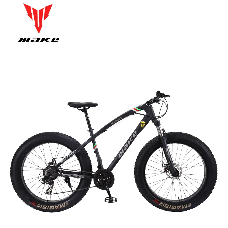 Fatbike F430 MTB горный велосипед 24 скорости SHIMAN0 26x4,0 колеса - Цвет: black