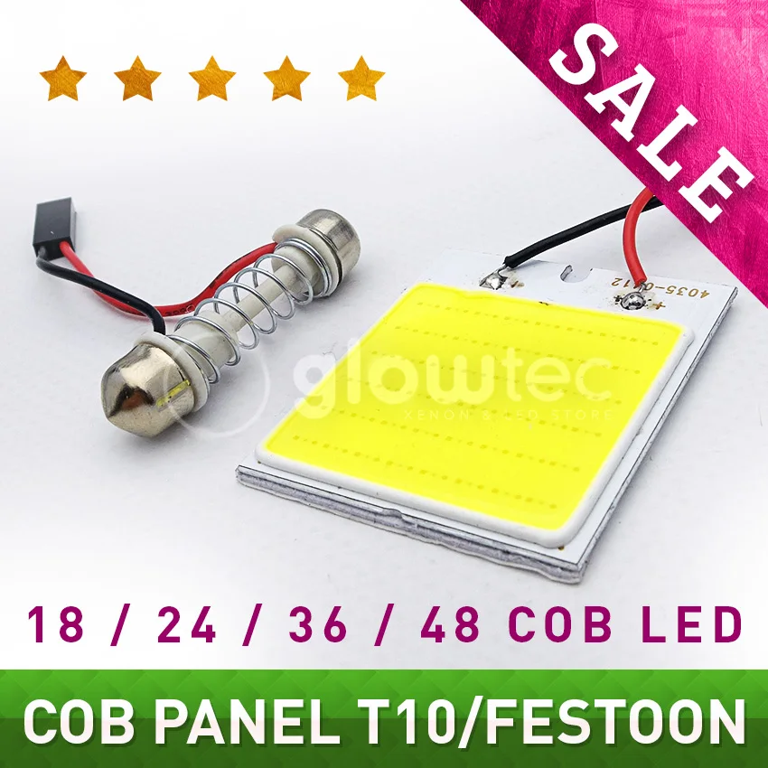 1 шт. 18 24 36 48 Smd Cob Светодиодная панель автомобильная лампа купол фестон BA9S 3 адаптер