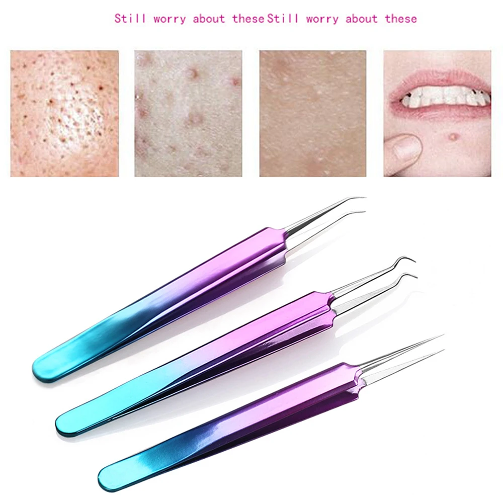

3/1pcs Stainless steel Acne Needle Blackhead Remover Pimple Blemish Acne Extractor Remover Tool Acne Clip Needle Dropship