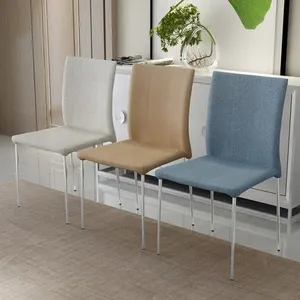 Stainless Steel Dining Chair Creative Modern Simple Home Fabric Dining Chair