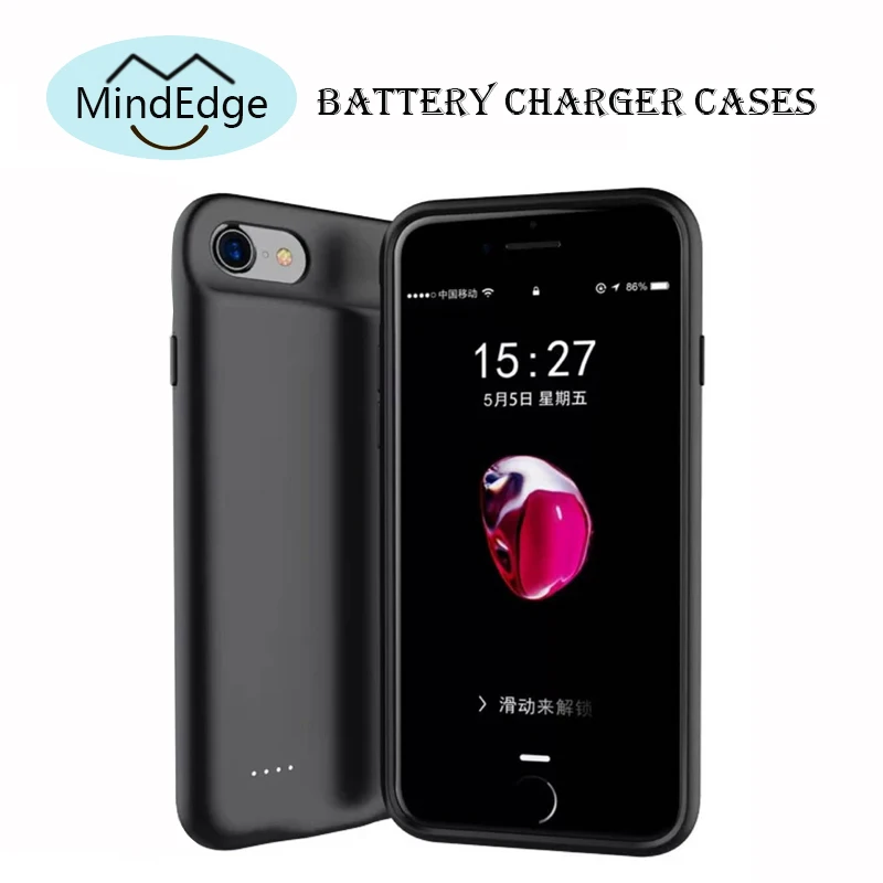

4000mah Battery Charger Case for iPhone 7 Plus Power Bank Case Pack Backup Battery Cover for iPhone 8 Plus Case Soft Frame Coque