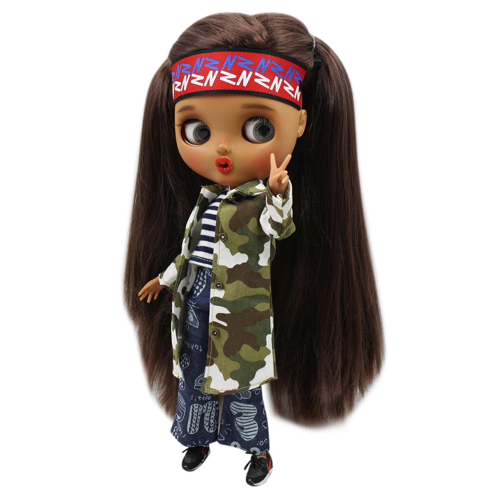 Одежда для куклы Blyth камуфляжная куртка с жилетом и брюками костюм шарнирной azone