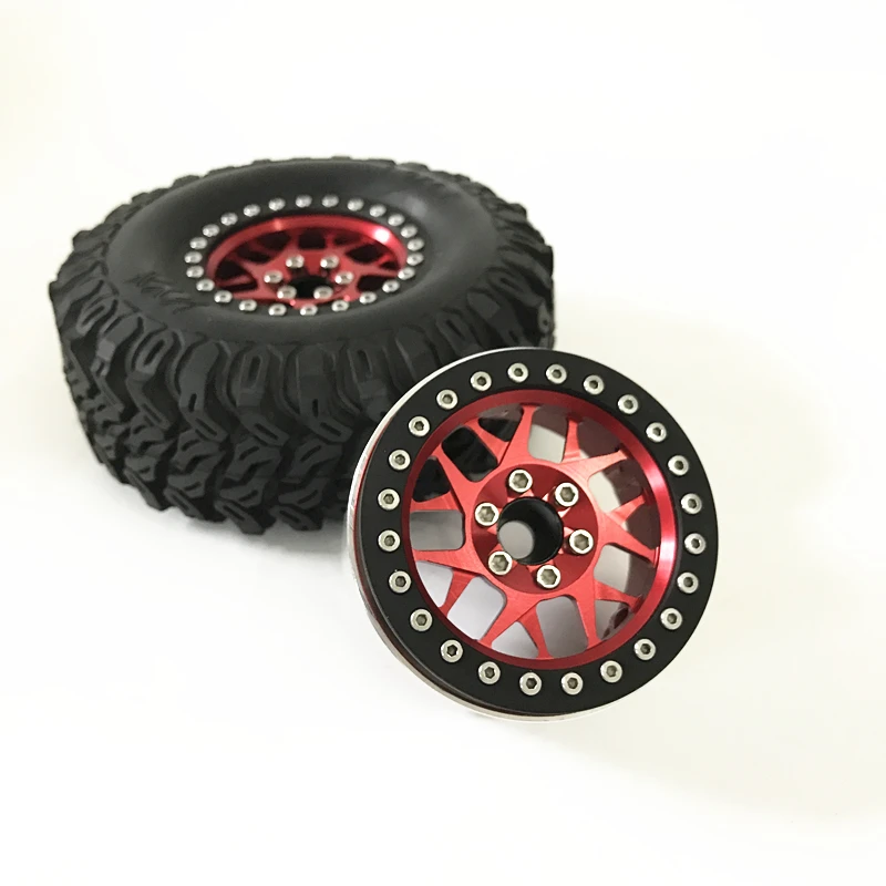 4 шт. колесные диски из алюминиевого сплава 2 дюйма для 1/10 RC Rock Crawler Axial SCX10 RR10 Wraith 90056