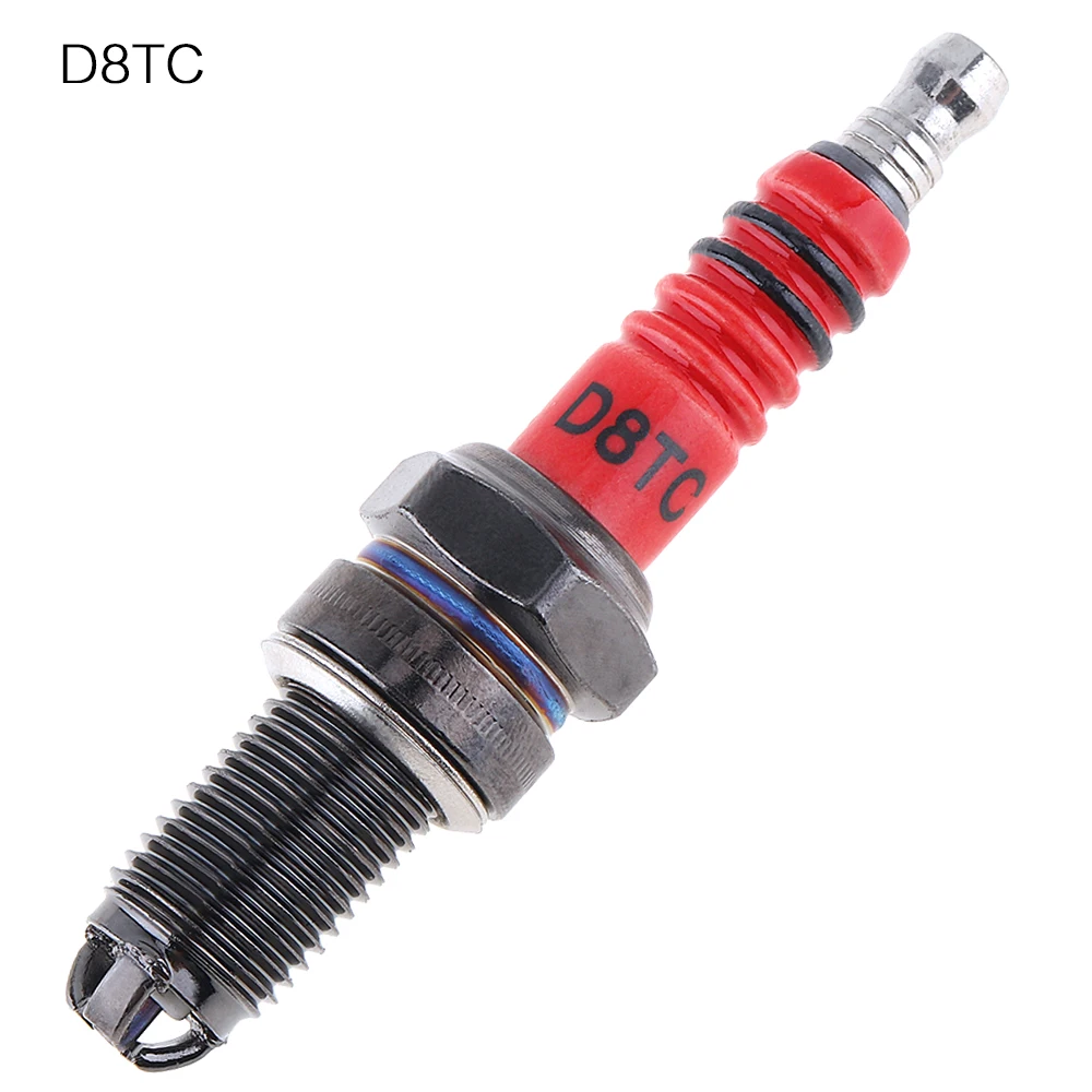 

D8TC Level 3 Multi-angle Ignition Red Head Motorcycle Platinum Nozzles Spark Plugs for CG 125cc 150cc 200cc 250cc