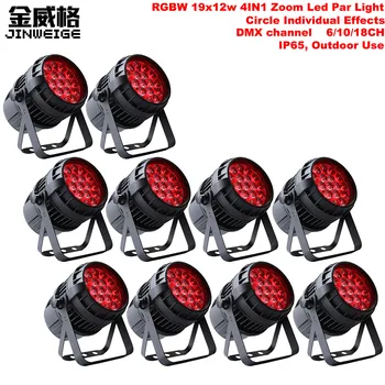 

Free Shipping 10pcs/lot Waterproof Led Par Lights 19x12w 4IN1 RGBW Zoom Function Outdoor Party Show Birthday