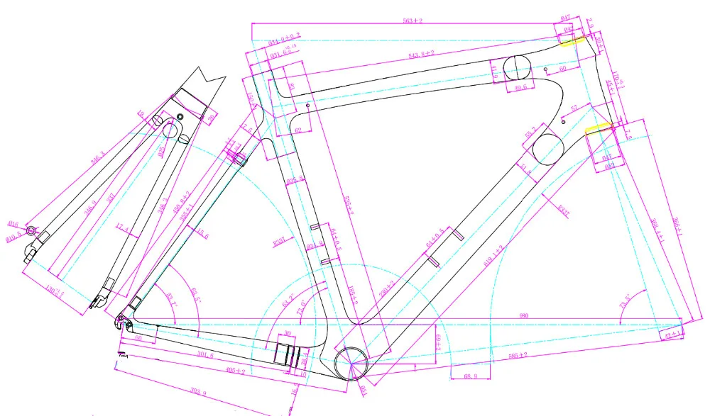 Clearance 2019"  Full Carbon Road Bike Frame Toray Road Bike Bicycle Racing 700C Cycling Frame 54cm 0