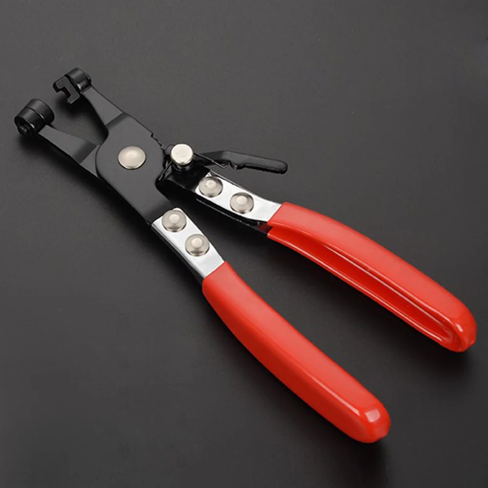 Angled Swivel Locking Ring Spring Hose Clamp Pliers Removal Tool 35mm Flat Band Car Water Pipe Fuel Plier