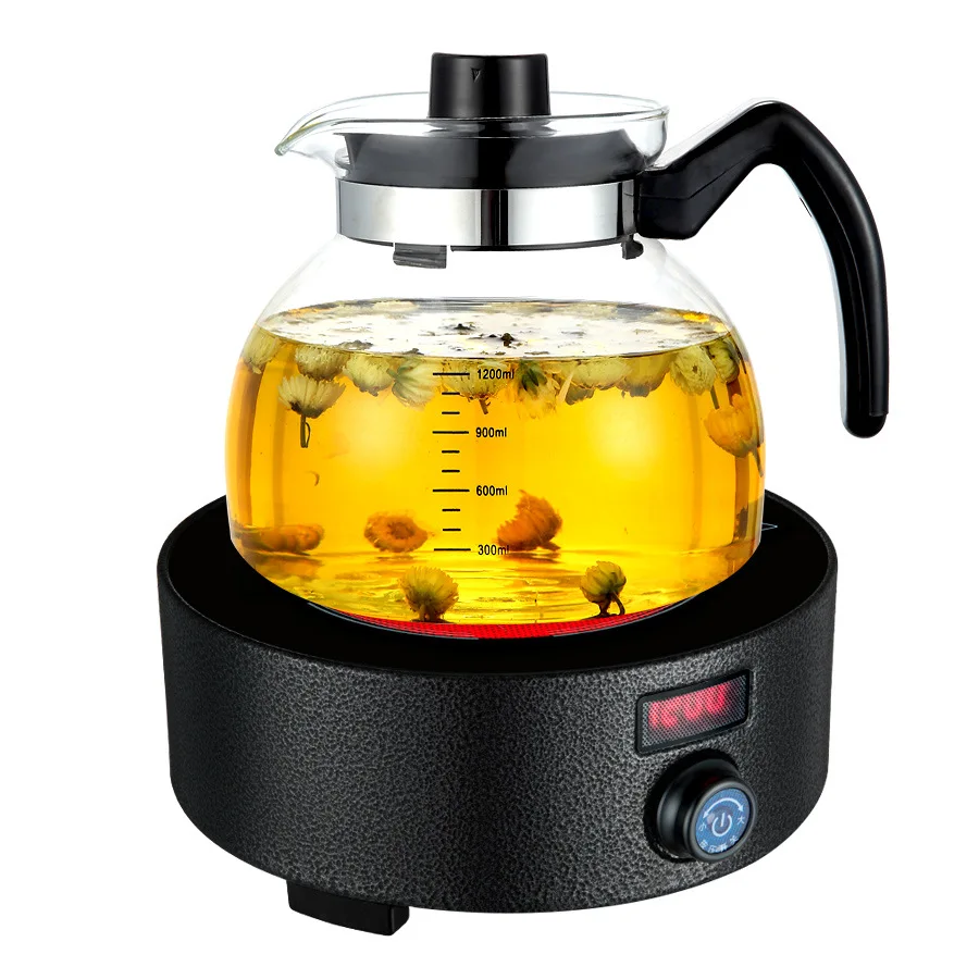 AC220-240V 50-60 Гц Мини электрическая керамическая плита кипения чая нагрева кофе 1200 Вт мощность 12 файлов может синхронизации 3 часа
