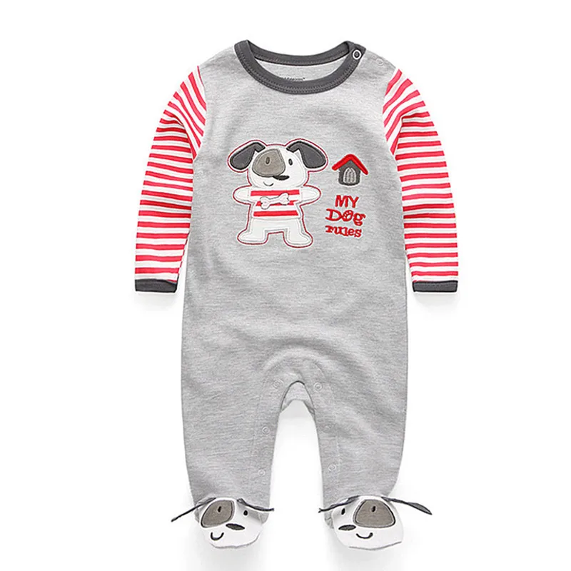 Детские комбинезоны унисекс с длинными рукавами для новорожденных, одежда для маленьких мальчиков и девочек, ropa bebe, junmpsuits - Цвет: RFL1057