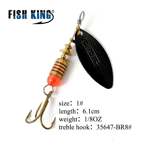 Fishing King 4 цвета 0#-5# spinner ложка приманки с металлической жесткой приманкой с тройным крючком рыболовные снасти Pesca - Цвет: Светло-серый