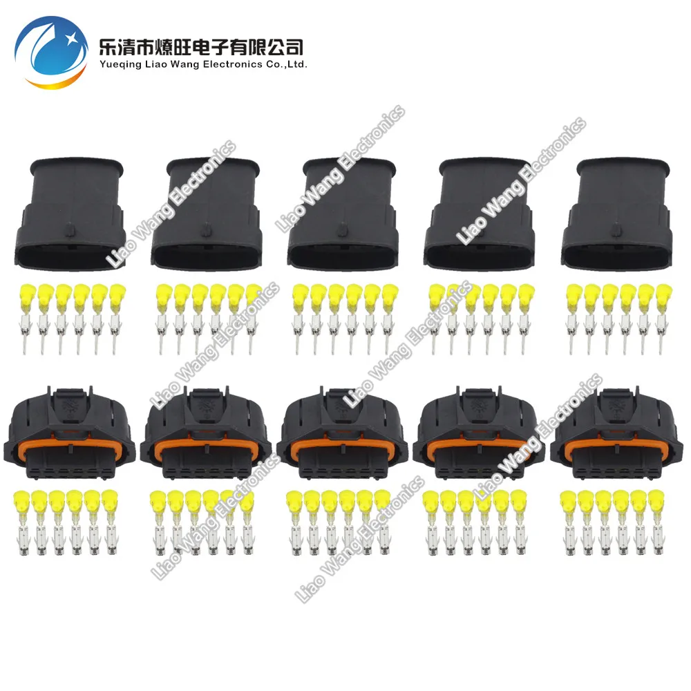 

5 Sets 6 Pin GAK common rail accelerator pedal plug waterproof high quality connector DJB7069Y-3.5-11 / 21 car connector 6P