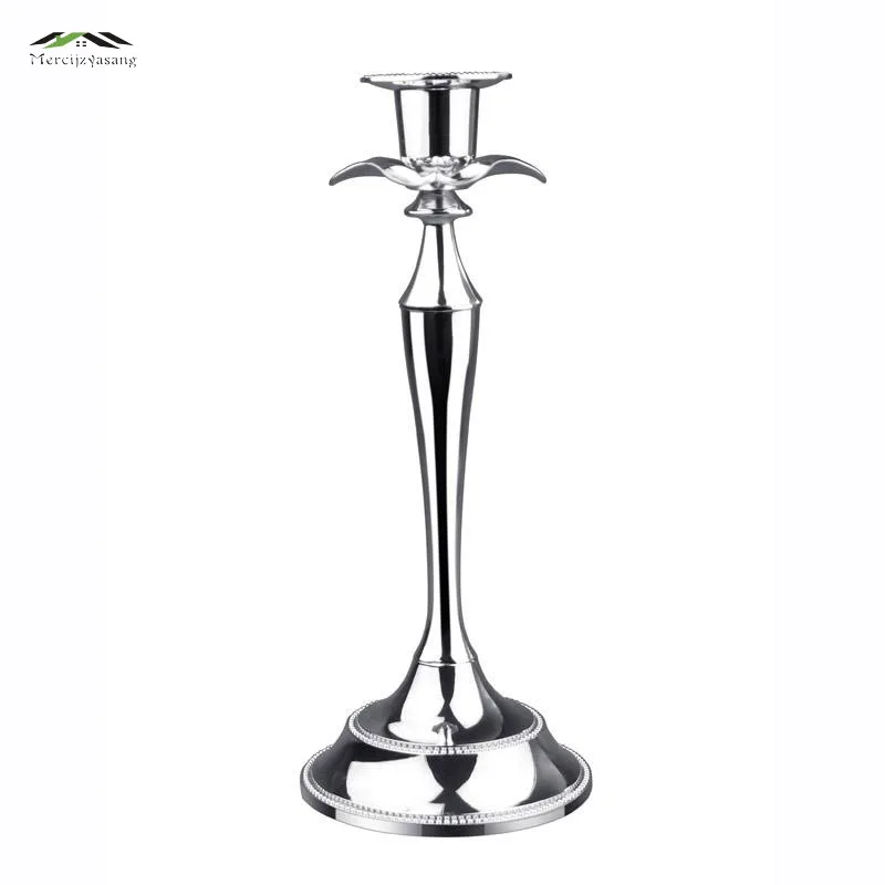 26cm/10.5'' Metal Silver/Gold Plated Candle Holders Stand Zinc Alloy