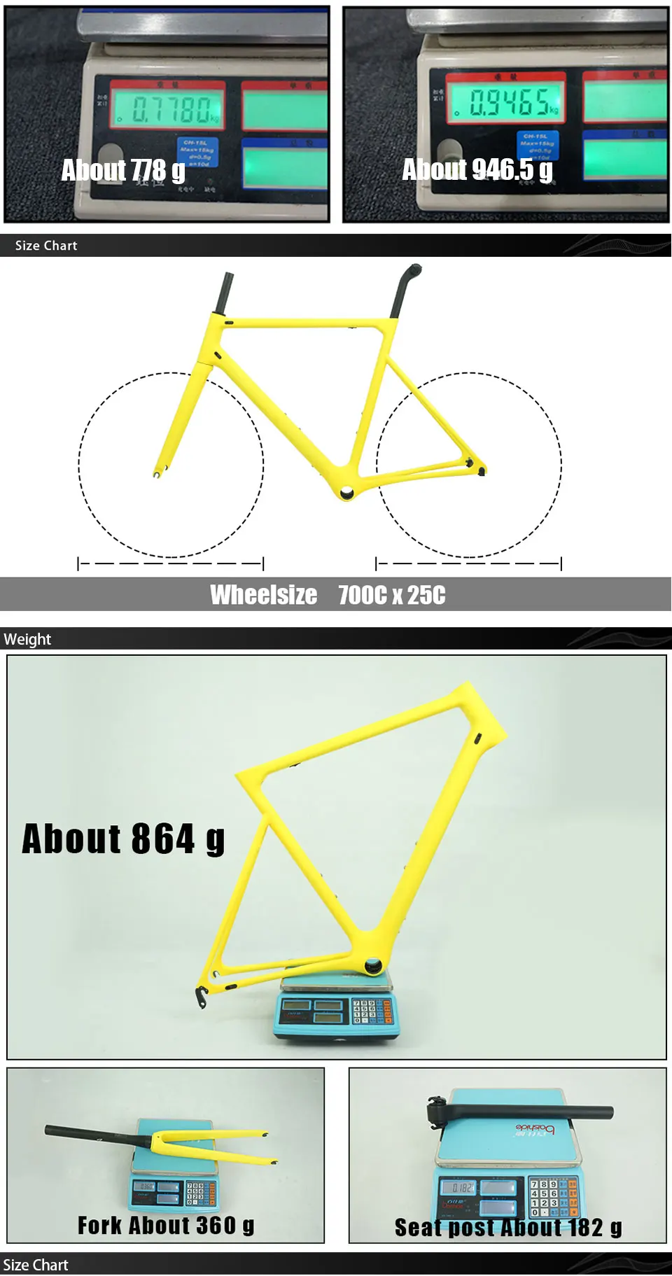 Cheap 2019 super light almost 800g one-piece Road carbon bicycle frame 46/48/50/52/54/56/58cm road bike monocoques frame 10