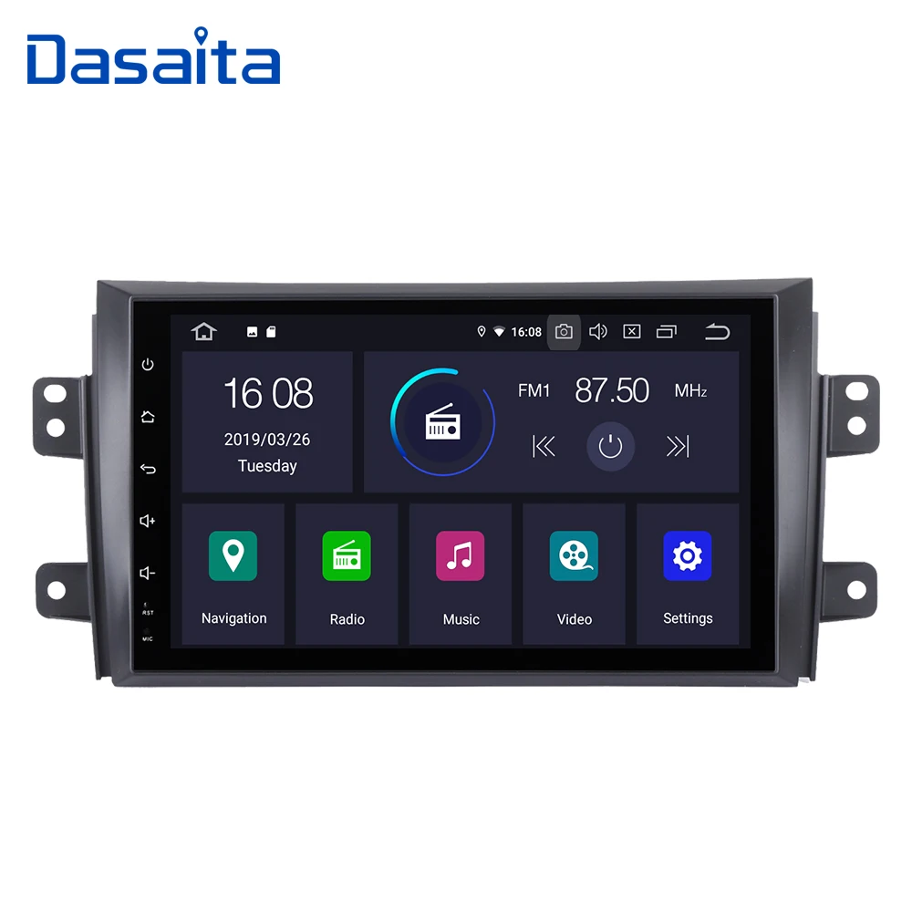 Best Android 9.0 Car 1 din Stereo for SX4 2006 2007 2008 2009 2010 GPS Car Radio Bluetooth 9" IPS Multi Touch Screen 1
