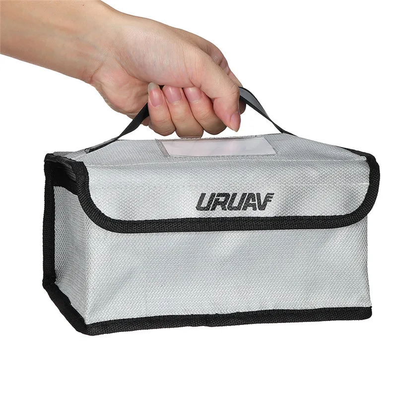 

220*155*115mm URUAV Retardant LiPo Battery Explosion Proof Soft Safety Bag Handbag W/ Handwritten Label For RC Models Drone
