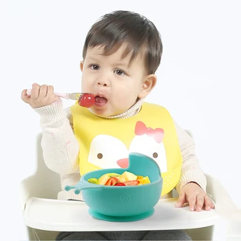 

Baby Silicone Dining Bowl BPA Free Lovely Snail Lunch Tableware Kitchen Fruit Dishes Children Feeding Dinner Plates Bowls