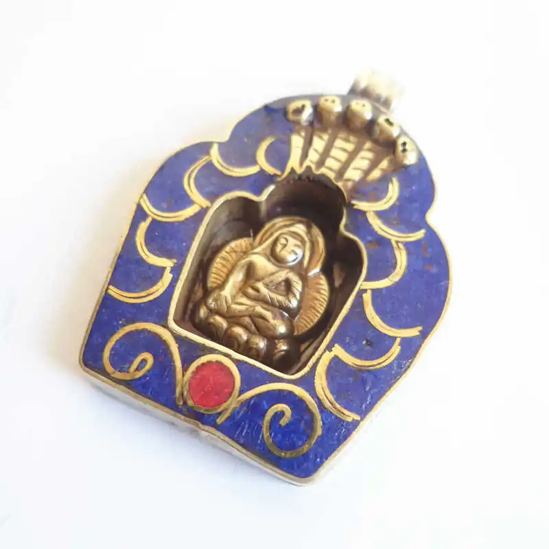 

TBP342 Tibetan Buddha Amulet pendant Tibet Antiqued Golden Buddha Tower Pendants