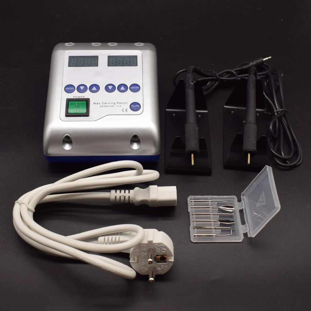 

Jewelry Electronic Wax Welder Engraver Adjustable Temperature Wax Carver With 2 pens & 6 Carving Knives 100V-240V