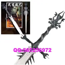 S4830 Череп дьявол зло фильм змея меч w/пластина серый Змеиный ручки 54.2"
