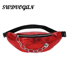 Роскошная брендовая Сумочка с пайетками на ремне, модная сумка на пояс из искусственной кожи, сумка через плечо, сумка на грудь для девушек