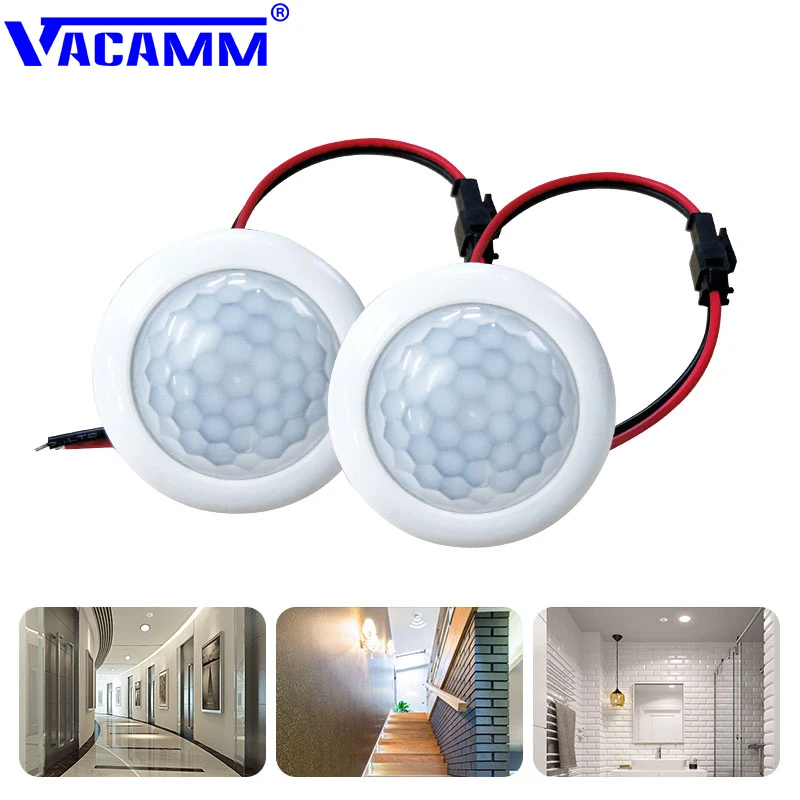 

Vacamm PIR Infrared Motion Sensor Switch 220V ON / OFF Emergency Sensor Switch For Bathroom Living Room Home Security Lighting