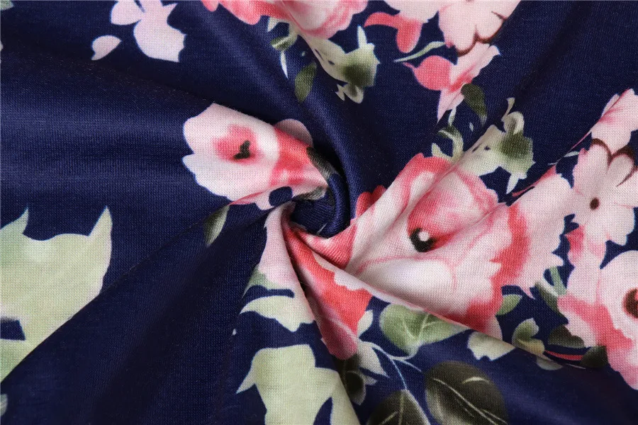 Gladiolus 2018 Floral Print Women T-Shirts O-Neck Butterfly Sleeve Blue Red Slim T Shirt Women Summer Casual Ruffled Ladies Tops (28)