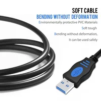 כונן קשיח כבל מתאם USB VOXLINK ל- USB כבל מאריך USB 2.0 זכר ל זכר רחב דיסק קשיח חיצוני כבל כונן כבל מתאם עבור רדיאטור קשיח (4)