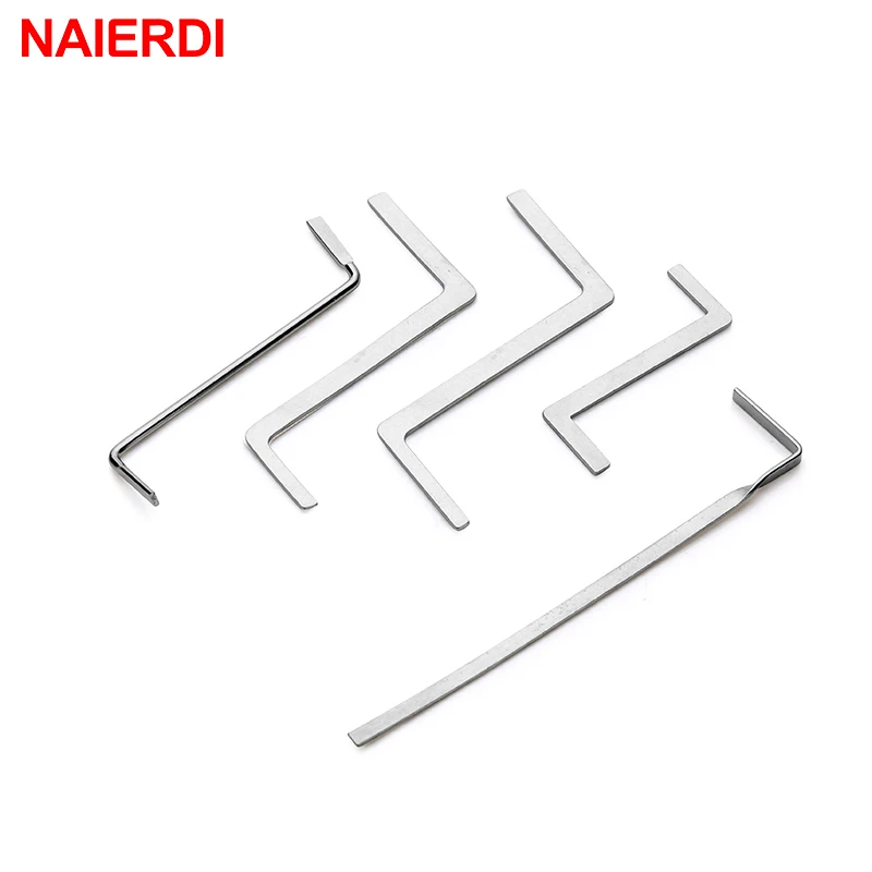 NAIERDI – ensemble de crochets de verrouillage, fournitures de serrurier, clé cassée, extracteur automatique, crochets, outils à main en acier inoxydable, matériel de bricolage, 12 pièces