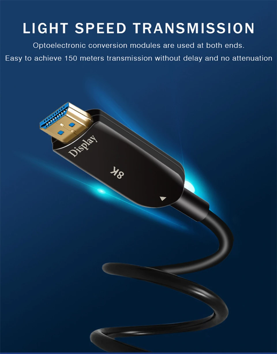 2020 лучшие оптические кабели 8K 48 Гбит/с 2 1 HDMI 4K кабель UHD Cabo 5 м 10 15 волоконный для
