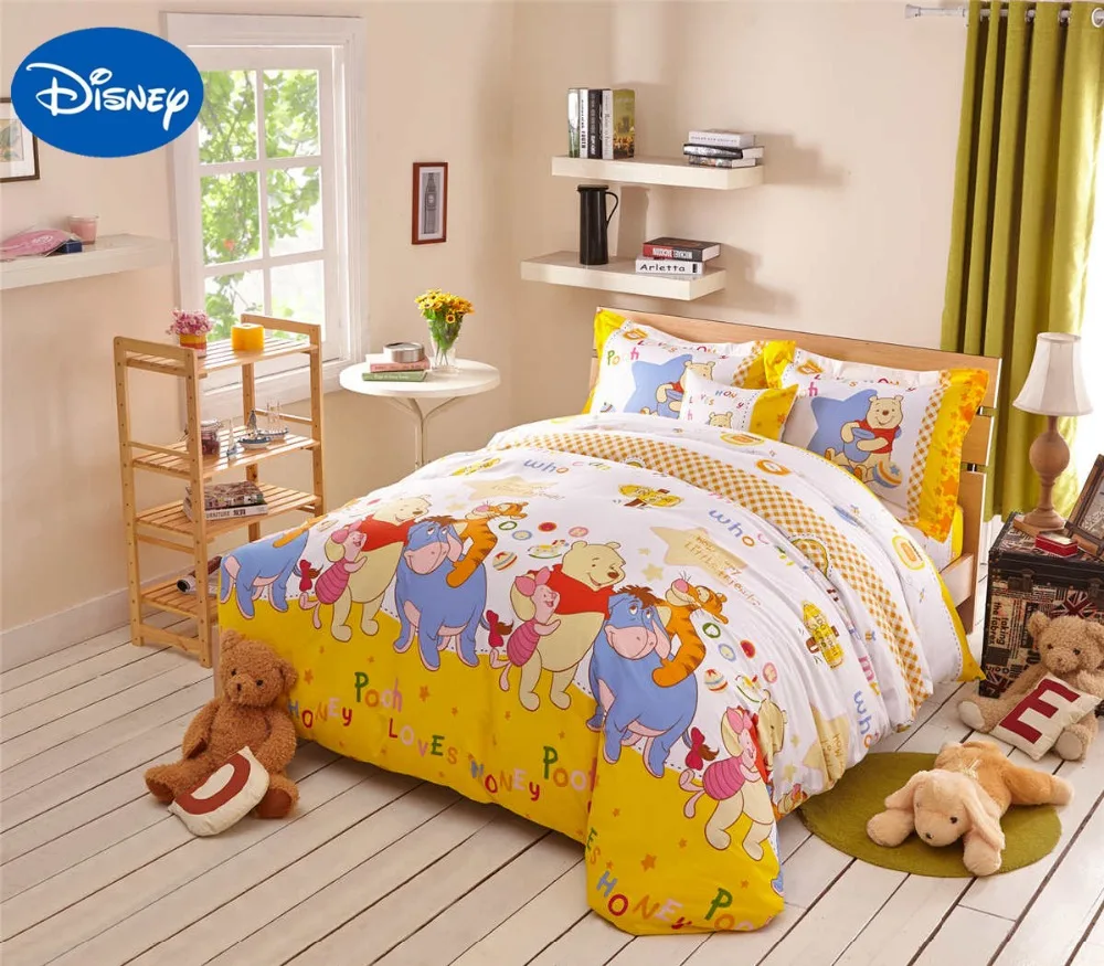 Duvet Cover Disney Winnie The Pooh Piglet Bedding Set For Cotbed