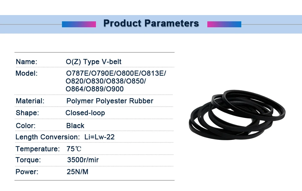 Клиновой ремень обратили на нас внимание! O(Z) Тип машина передачи резиновый пояс O787/790/800/813/820/830/838/850/900 замкнутому циклу черные резиновые Драйв V ремень