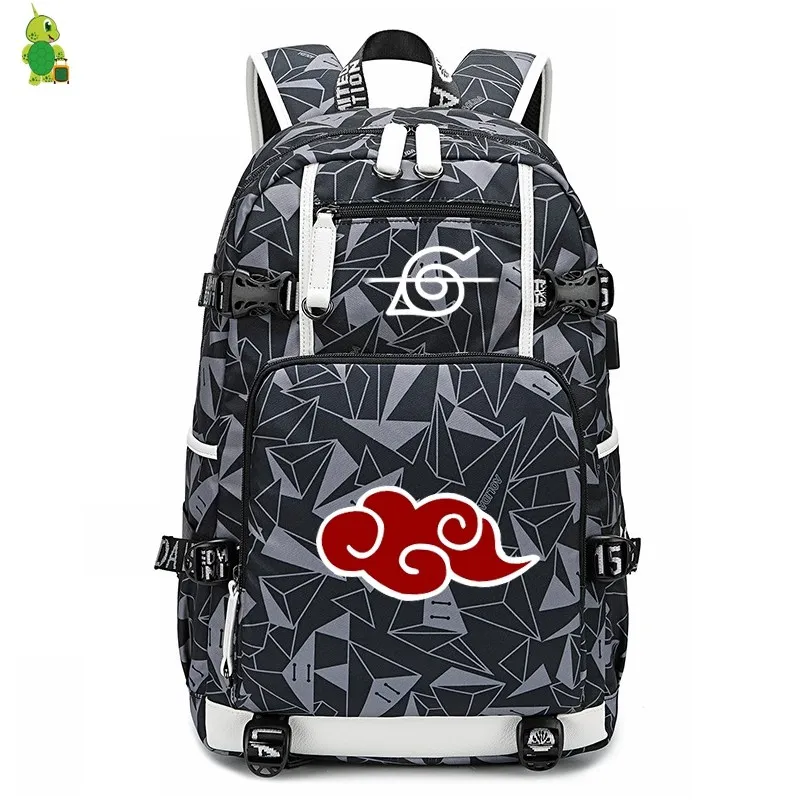 Аниме Наруто Uzumaki рюкзак для женщин и мужчин рюкзак для ноутбука школьные сумки для подростков большой емкости рюкзак для путешествий Повседневный Рюкзак - Цвет: 4