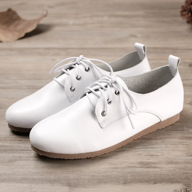 Careaymade-, новая весенне-осенняя женская обувь для отдыха из натуральной кожи ручной работы, белые туфли в стиле ретро 2 цвета