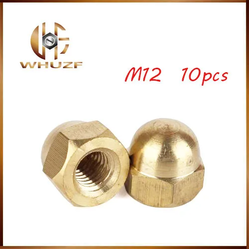 10pcs Din1587 Acorn Nuts M12 Copper Bronze Brass Cap Nut Acorn Dome Head Hex Nuts M12 Nuts