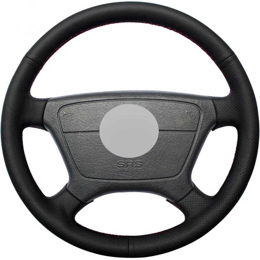 

Black PU Faux Leather DIY Hand-stitched Car Steering Wheel Cover for Mercedes Benz E-Class W210 E 200 240 280 320 1995-2002 W1