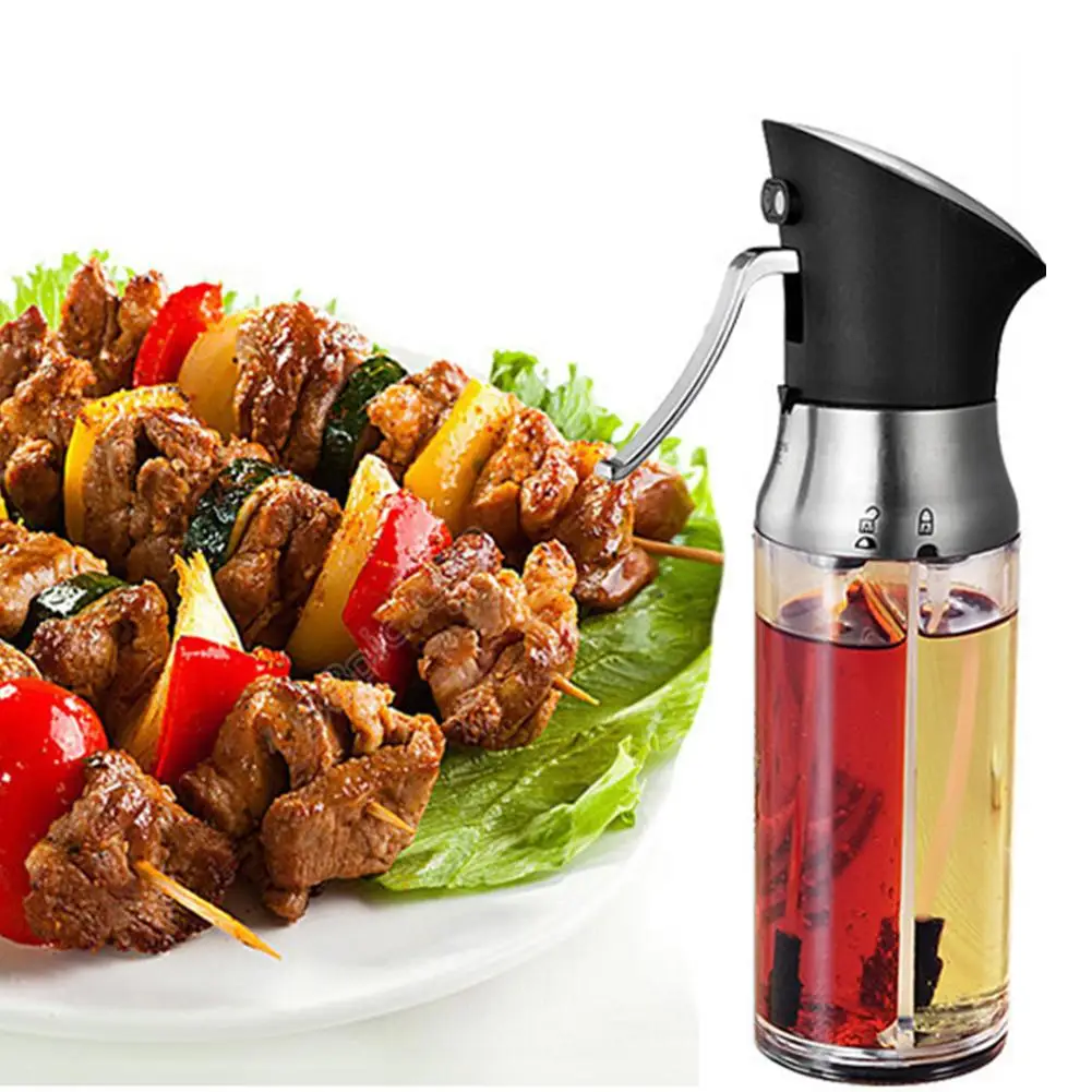 

Oil Dispenser 200ml Dust-Proof Adjustable Spray Seasoning Olive Oil Pot Castor And Metering Oil Can Bottle