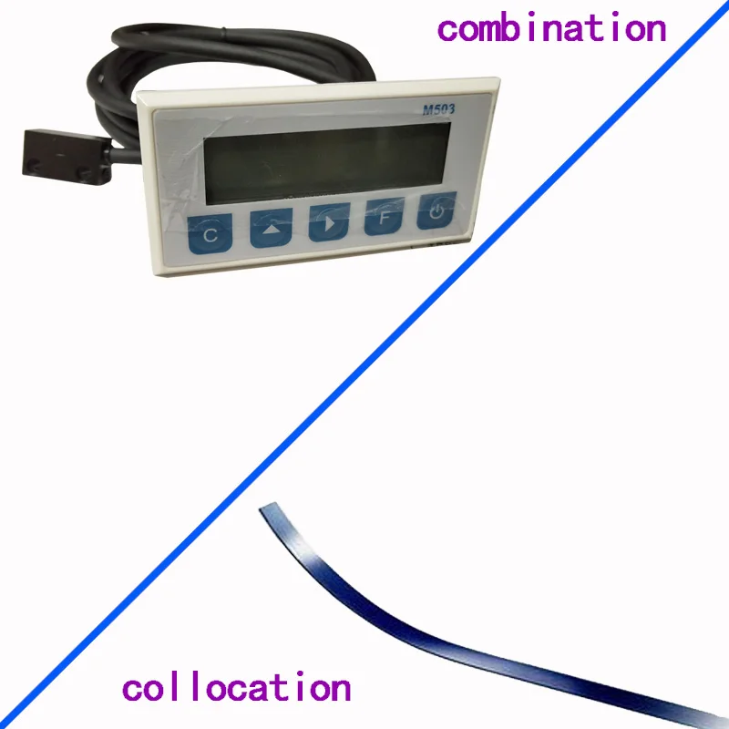 M503 Магнитный масштаб сетки линейная шкала интегрированная Встроенная Магнитная измерительная система линейный энкодер цифровой дисплей DRO - Цвет: M503-TR50-1000mm